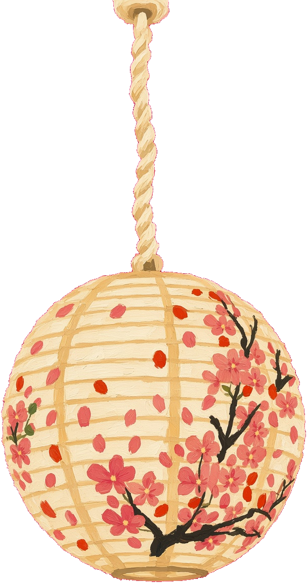 A sakura paper lantern.